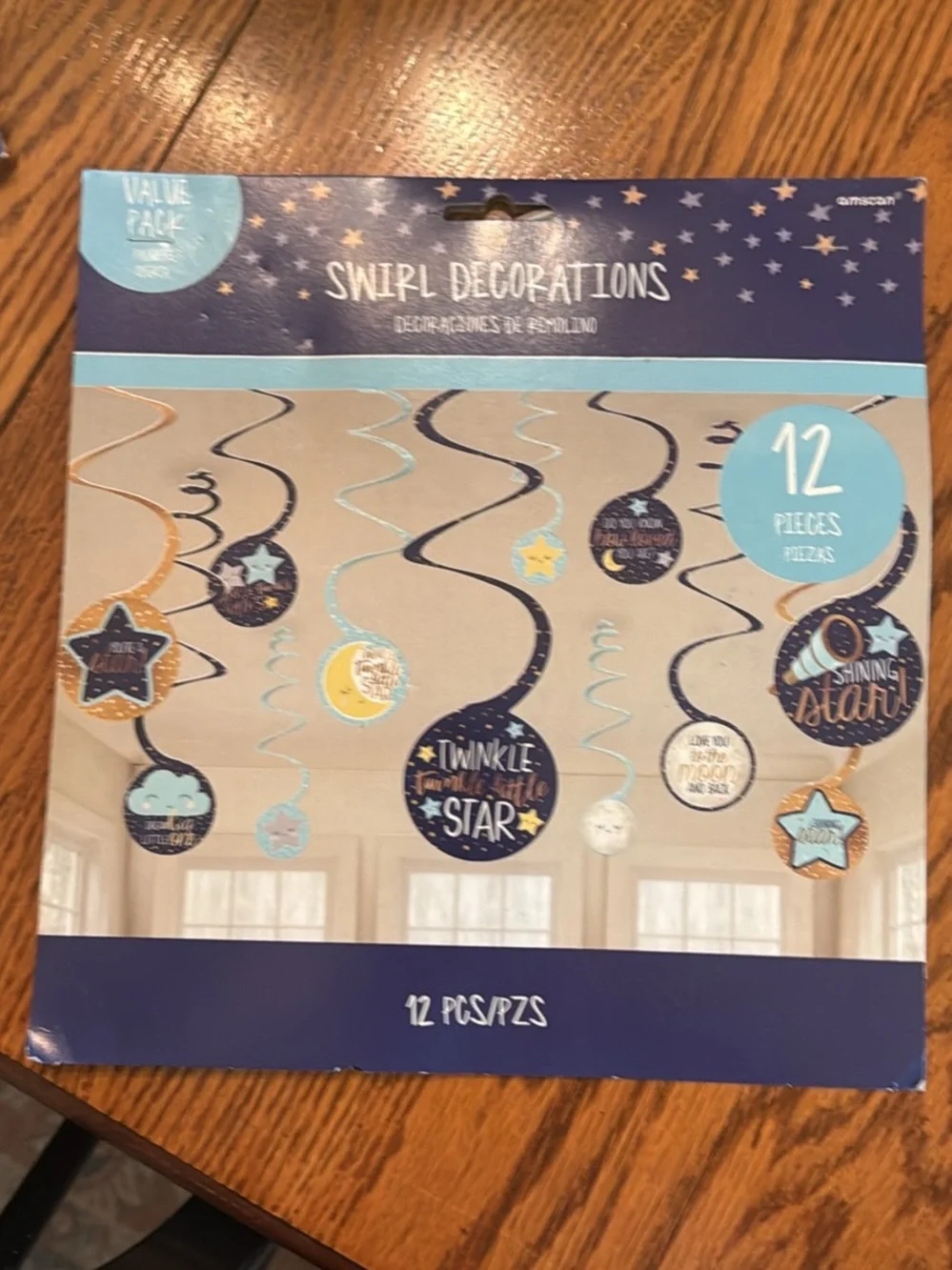 Amscan Blue and Yellow Twinkle Little Star Party Balloons - 15 Pack